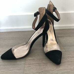 4 inch black heel size US8.5
